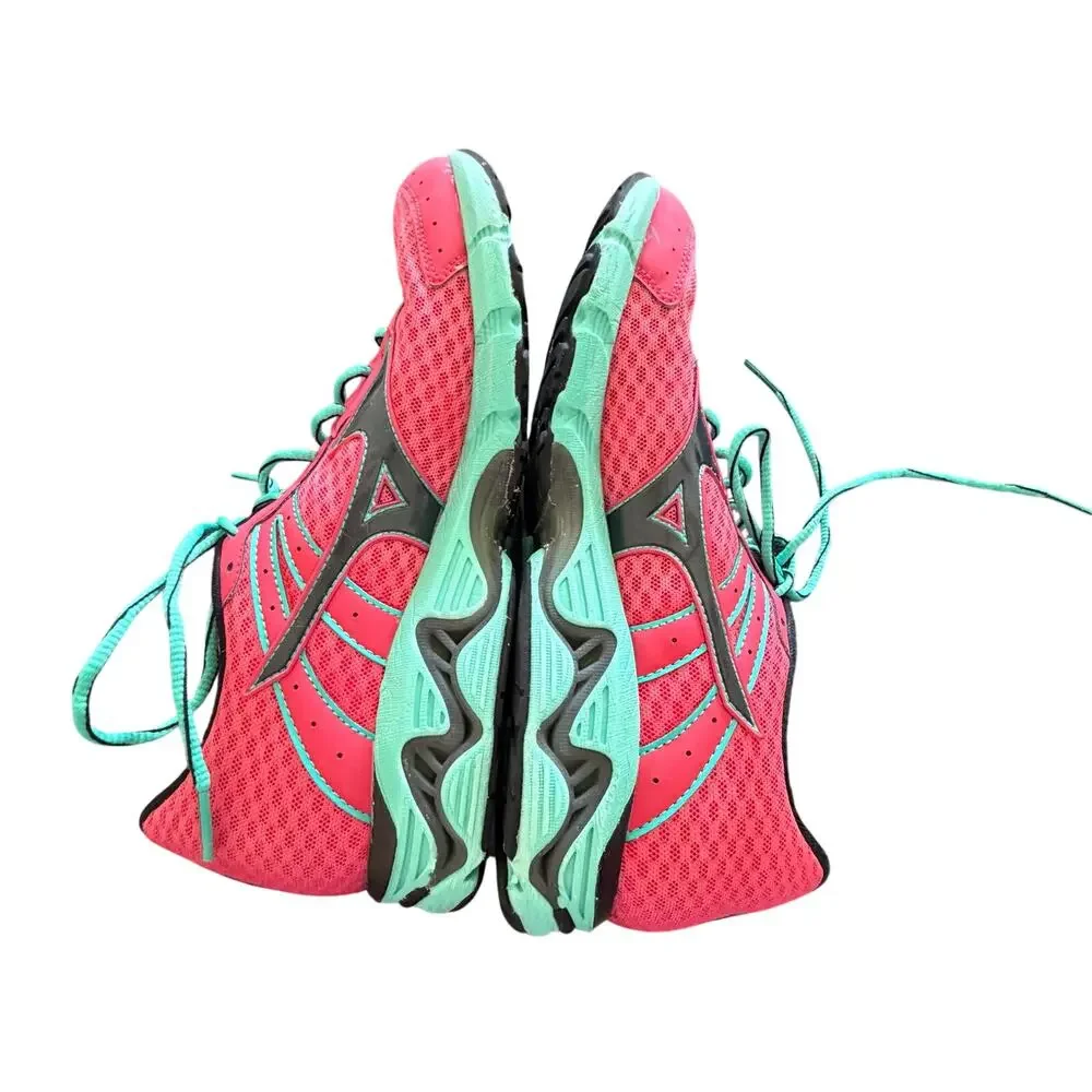 Mizuno Women's Wave Inspire 11 running shoes pink teal green sz 10.5
